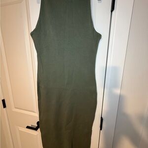 Zara Olive Green Midi Bodycon Dress
